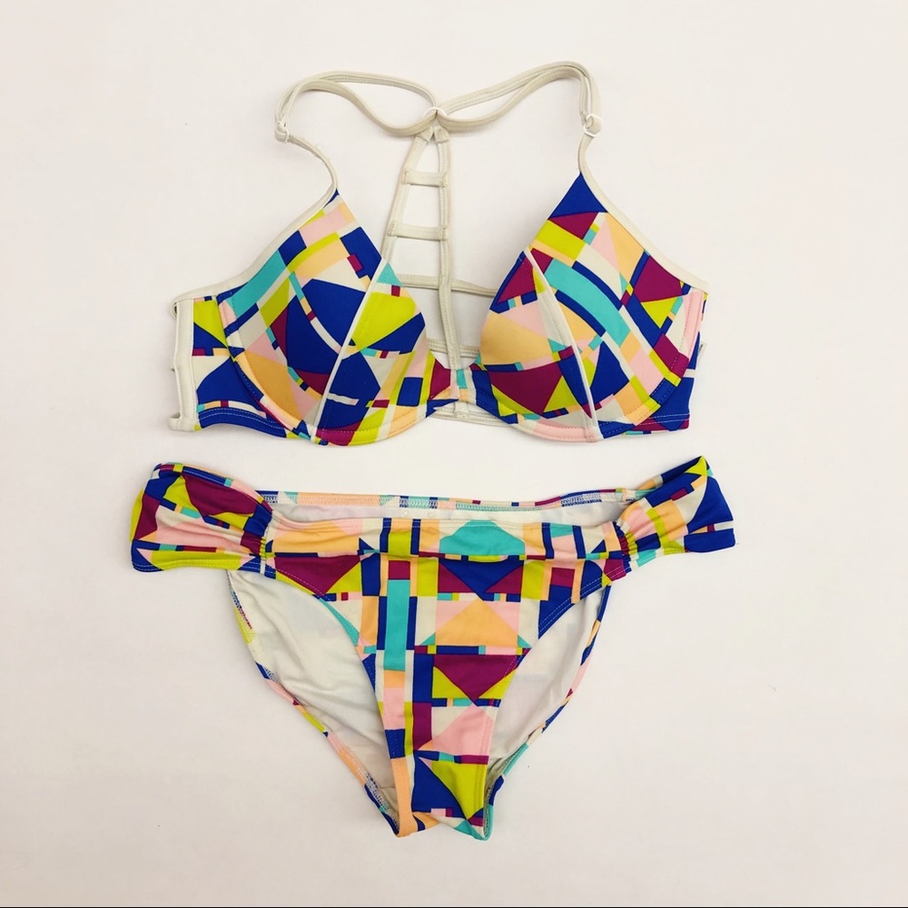 PINK VS Geometric Bikini Set